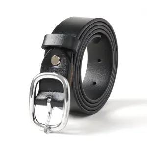 아임레더 소가죽 벨트S5(블랙실버) 여성벨트