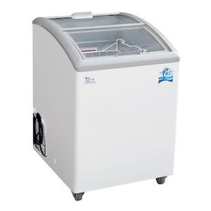 (주)정진초저온 라운드 냉동쇼케이스 SSD-142Y (142리터) 얼음컵냉동고