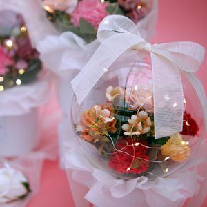 어버이날 카네이션 꽃풍선 소형 플라워 LED조명 아크릴풍선