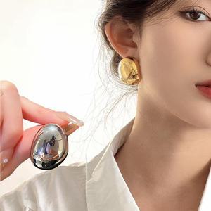 블링블링 골드 실버 빅사이즈 물방울 왕볼 귀걸이 예쁜 데일리 패션 포인트 볼드한 귀고리 은침 악세사리