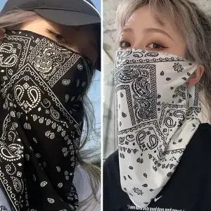 (1+1)SM01 햇빛차단 마스크 남녀 페이즐리 스포츠마스크- 쿨냉감 마스크 골프마스크 안면마스크