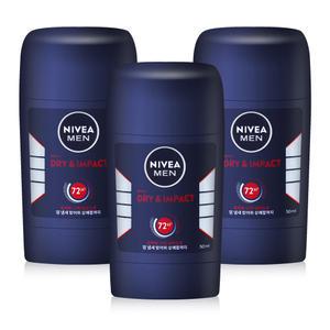 니베아 맨 데오드란트 스틱 드라이 앤 임팩트 50mlx3개