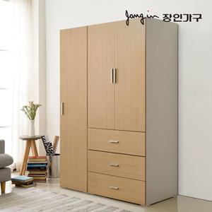 장인가구 블리스 1200 옷장세트 (800 3단서랍 행거형+400 행거형)