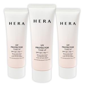 헤라 유브이 UV 프로텍터 톤업 선크림 50ml SPF50+ 3개