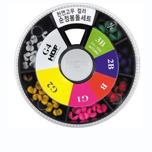 천연 고무 좁살봉돌세트 / 목줄에 기스를 내지않는 고무봉돌 /