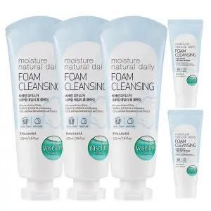 바세린 모이스처 내추럴 클렌징폼 225ml 3개+50ml 2개