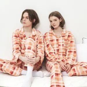 [댑] 코랄체크 소프트플리스 잠옷세트 공용_GPJ17234