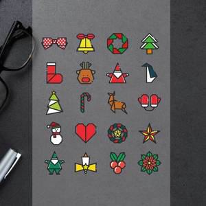[마이월플레이즈]열접착식 필름 의류 옷 리폼 패치 스티커 크리스마스 30142d