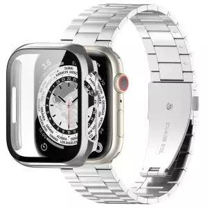 애플워치 11 SE 3 메탈 스트랩 슬림 풀커버 강화유리 케이스 세트