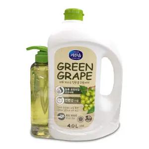 키친솝 청포도 주방세제 본품 4L 1개 + 700ml 1개
