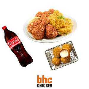 [BHC] 후라이드반/양념반+뿌링치즈볼+콜라1.25L