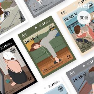 [aer][아에르] KF94 피크 V 마스크 30매 /새부리형/국산