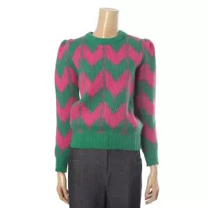 [롯데백화점]안지크 퍼프소매배색니트 AI1KP5200