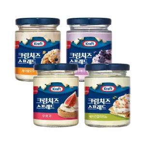 크래프트 크림치즈 스프레드 4종 4병 택(무화과/메이플/베이컨/블루베리)