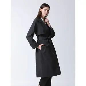 [하프클럽/]와이드 카라 벨티드 트렌치코트 (택가격 398000원)