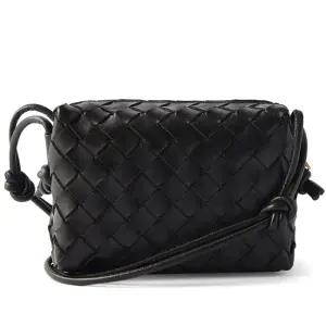 보테가 베네타 루프 인트레치아토 레더 노티드 스트랩 크로스백 723547 V1G11 8425