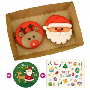 [펀앤조이][쪼물락비누] 루돌프 산타 세트 만들기 + 스티커, 엽서카드 (10인용)