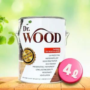 친환경인증 (SM테크) 닥터우드 오일스테인 4리터 오일스탠 방부목 데크 목재보호용페인트 방수 방부 방청 나무에칠하는페인트