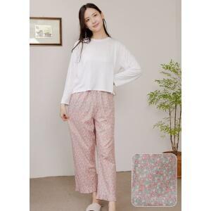 [기타]마누아 국내산 60수 면100% 고밀도 여성 9부 파자마 바지 jxany845