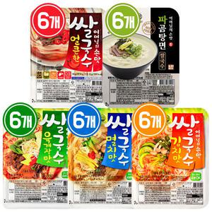 백제물산 쌀국수 5종 각 6개 총 30개 (멸치맛 김치맛 육개장맛 얼큰한맛 파곰탕면)