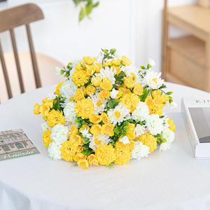 초롱꽃 조화 꽃다발 햇살휴식 국화 50cm 인테리어 꽃 선물 장식 기념일 졸업식 발표회 학예회