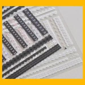 리본네일스티커 레이스 티커