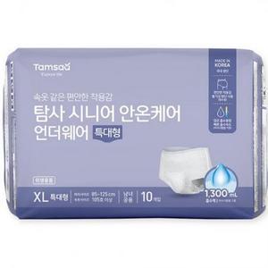 탐사 시니어 안온케어 언더웨어 국내산 성인기저귀 특대형 × 10매입 1팩