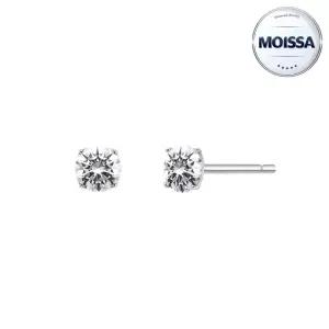 [한국금다이아몬드] 18K 1부 모이사나이트 귀걸이 4프롱