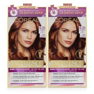 로레알파리 엑셀랑스 듀오크림 6.35 구리빛 밝은 갈색 2개