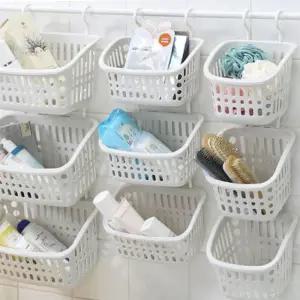 걸이형 행잉 바스켓 드라이기 바구니 수건 보관함 사탕 아기 장난감 과자 수납 간식 양말 사각 욕실 정리