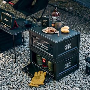 우드상판포함 도어오픈형 캠핑폴딩박스