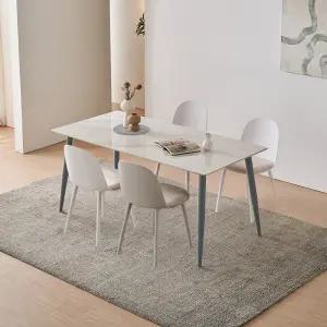 [착불] 이즈 제스퍼 세라믹 사각 1600 4인 식탁 세트 IFO181