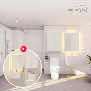 [무22개월]11번가 단독 패키지 대림바스 코지스퀘어 거실욕실(LED 사각거울)+소형욕실 리모델링