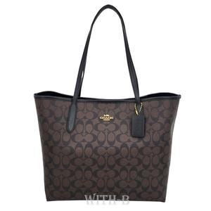 [코치][COACH]시티 시그니처 캔버스 토트백 LTH CITY TOTE 5696 BROWN