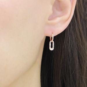 18K 클립 드롭 원터치 여자 금 귀걸이