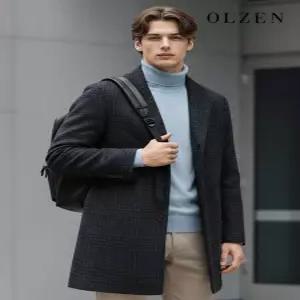 [올젠][올젠] 울 혼방 스탠카라 코트 (ZOC4CG1302)