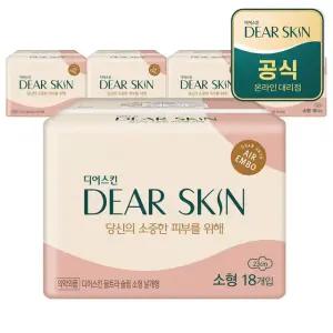 깨끗한나라 디어스킨 에어엠보 소형 18개입x5팩