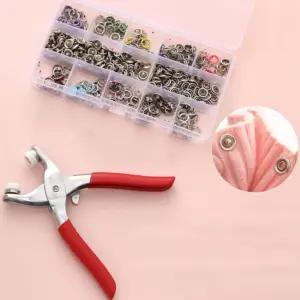 컬러 똑딱이 세트 단추 부자재 달기 스냅단추 펀치/고급/옷/똑딱/청바지/금장/금속/나무/가방/금색/고리/큐