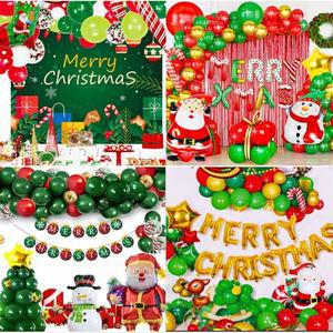 [기타]산타에어벌룬 크리스마스 장식 풍선 풀세트 홈파티 학교 사무실 포장마차 성탄절 포토존 만들기