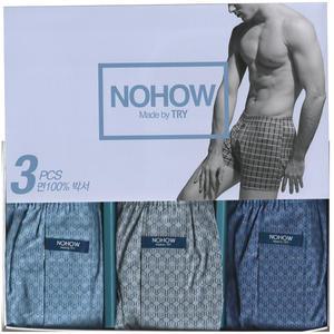 TRY NOHOW 앞옆트임 순면트렁크팬티3매입 TMXFB00MM
