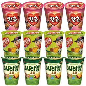 홈런볼컵 51gx4개 + 칸쵸컵 88gx4 개+ 씨리얼컵 89gx4개 / (각4개, 총12개)