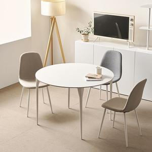 [모아이] 하모니 원형 화이트 세라믹 식탁 1500