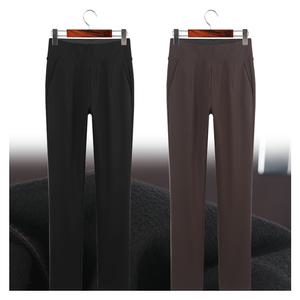 허밍퍼플 여성용 2873-기모 WE 밴드 팬츠 빅사이즈 겨울 따뜻한 날씬 체형 보정 뱃살 커버 바지 여성의류