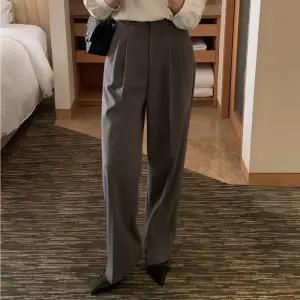 [코코블랑] [코코메이드]뮤제 핀턱 기모 밴딩슬랙스(미들,롱)