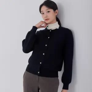 [지센] 라운드 볼륨 니트 가디건 LFKTOA12