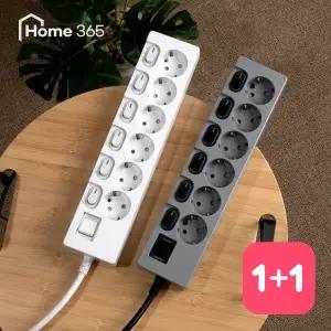 [1개+1개] 홈365 국산 개별멀티탭 6구 1.5m / 16A