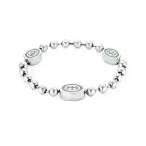 구찌 팔찌 YBA753442001 (753442 J8410 8519) 인터로킹 G 에나멜 멀티컬러 볼 체인 실버 여성팔찌 여자팔찌 당일발송