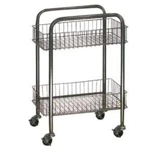 연구실 유리 실험기구 스텐 건조대 2단 운반카 수레 간편이동