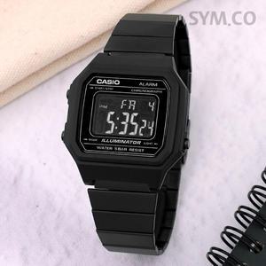 카시오 B650WB-1B 복고풍 사각 빈티지 디지털 남녀공용 메탈 시계 c