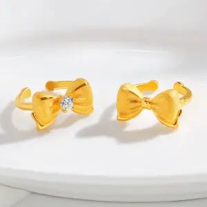 [골드팡] 24k 순금 베이비볼륨리본 돌반지 3.75g